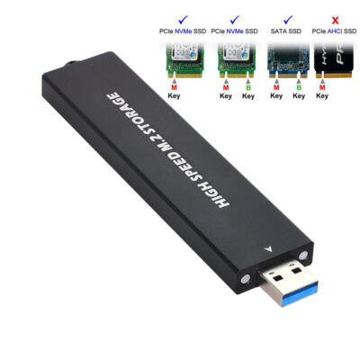 CY  USB 3.0 to NVME M-key M.2 NGFF SATA SSD External PCBA Case RTL9210B Chipset
