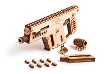 Wood Trick Gun Toy Assault Rifle Gun Wooden Model Guns for Kids 3D Wooden Puzzle