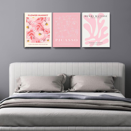 Pink Matisse Wall Art Prints Henri Matisse Canvas Wall Art Blush Pink Exhibition - Picture 5 of 12