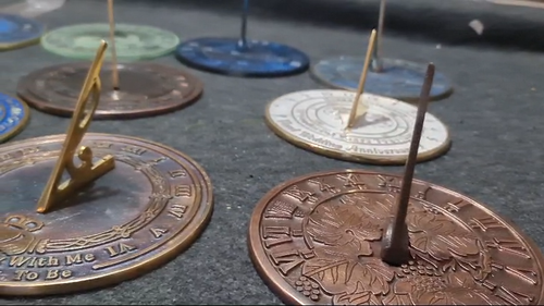 Sundial Clock, Beautiful Edges, Unique Color & Flower with Amazing thought 10"in - Video 1 of 1