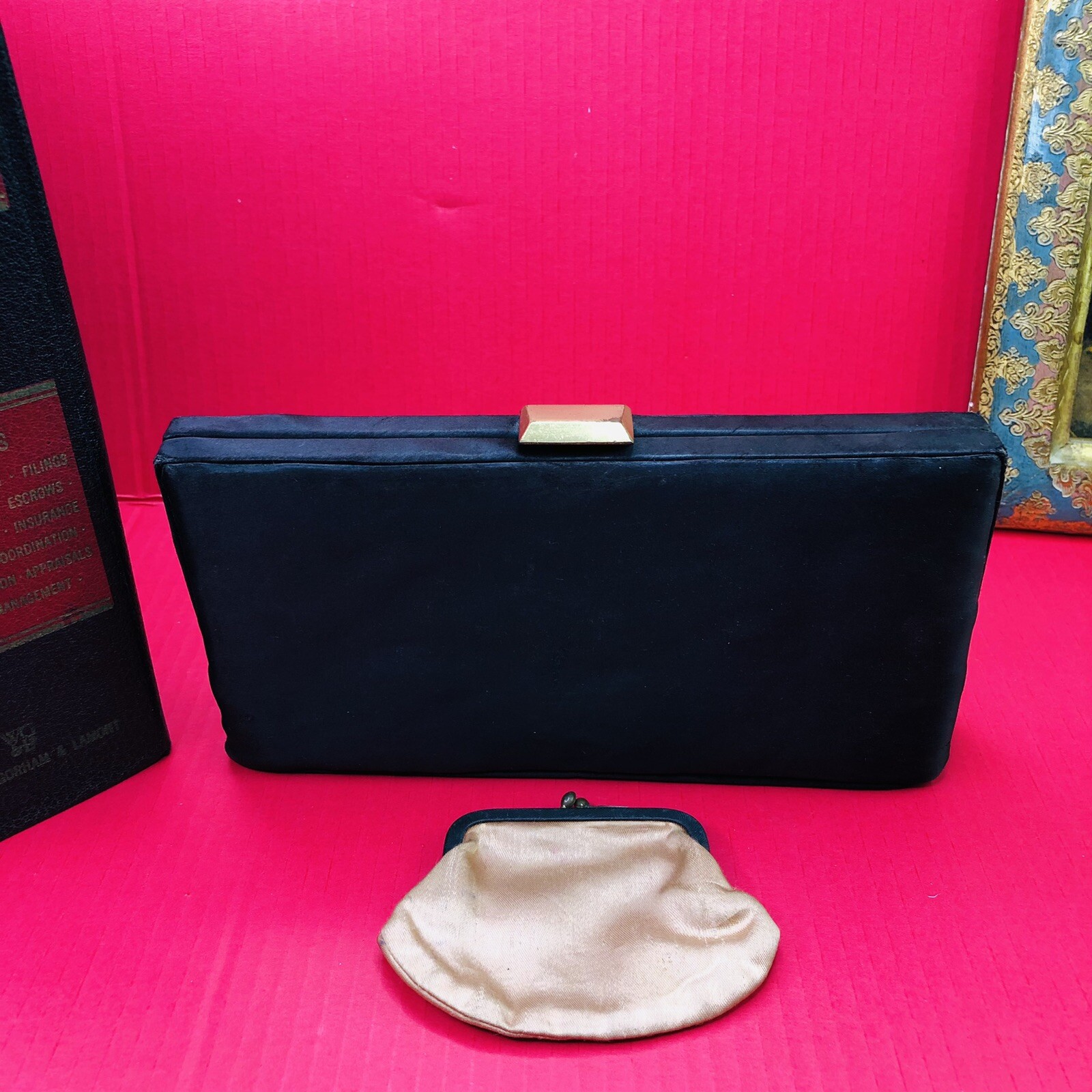 Vintage Rectangular Clutch Envelope Frame Coin Pu… - image 3