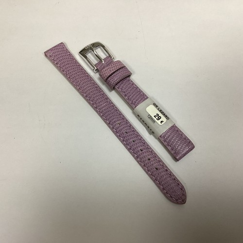 Bracelet De Montre ZRC Neuf – Cuir Grain Lézard Rose – Largeur 12 Mm – Avec Étiquettes