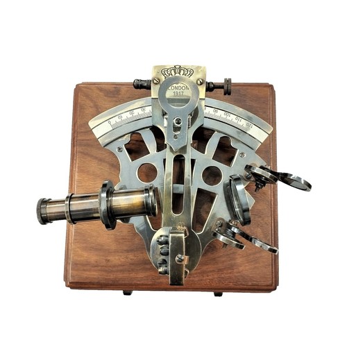 Brass Sextant For Sale RARE Vintage Style Brass Sextant – Working Nautical Instrument In Genuine Leather Box Working Sextant In Leather Box