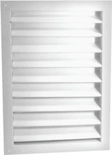 MASTER FLOW DA1218W Dual Louver, 20-1/2 in L, 14-1/2 in W, Aluminum WHITE