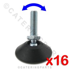 PACK OF 16 x M8 THREAD BALL SOCKET ADJUSTABLE FEET FOR UNEVEN FLOOR APPLIANCES