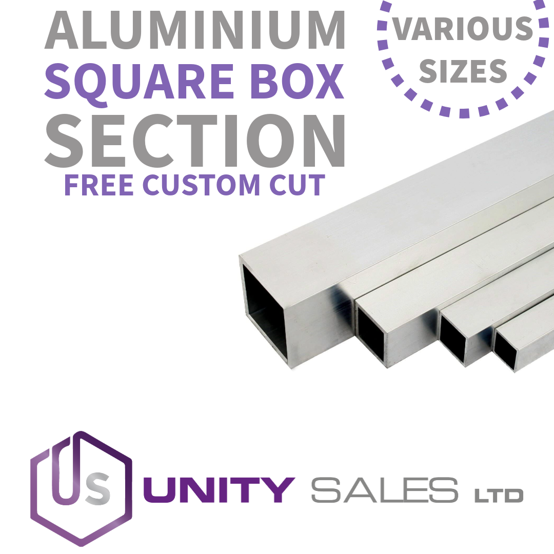 ALUMINIUM SQUARE BOX SECTION - VARIOUS LENGTH / WIDTH / DEPTH - FREE ...