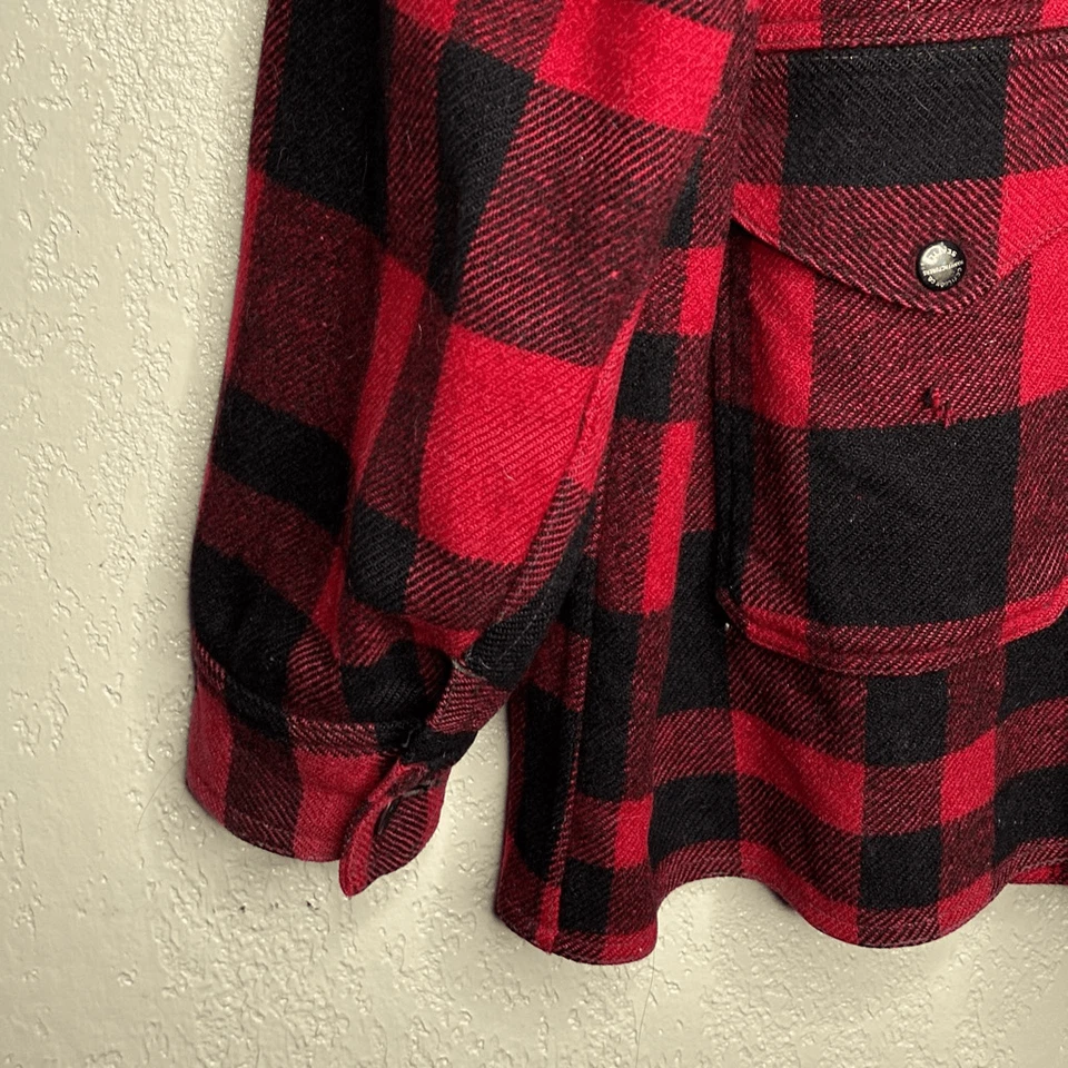 Chaqueta Abrigo Vintage Años 50 Filson Mackinaw Cruiser Rojo Búfalo Patrón a Cuadros Foto 2 de 4