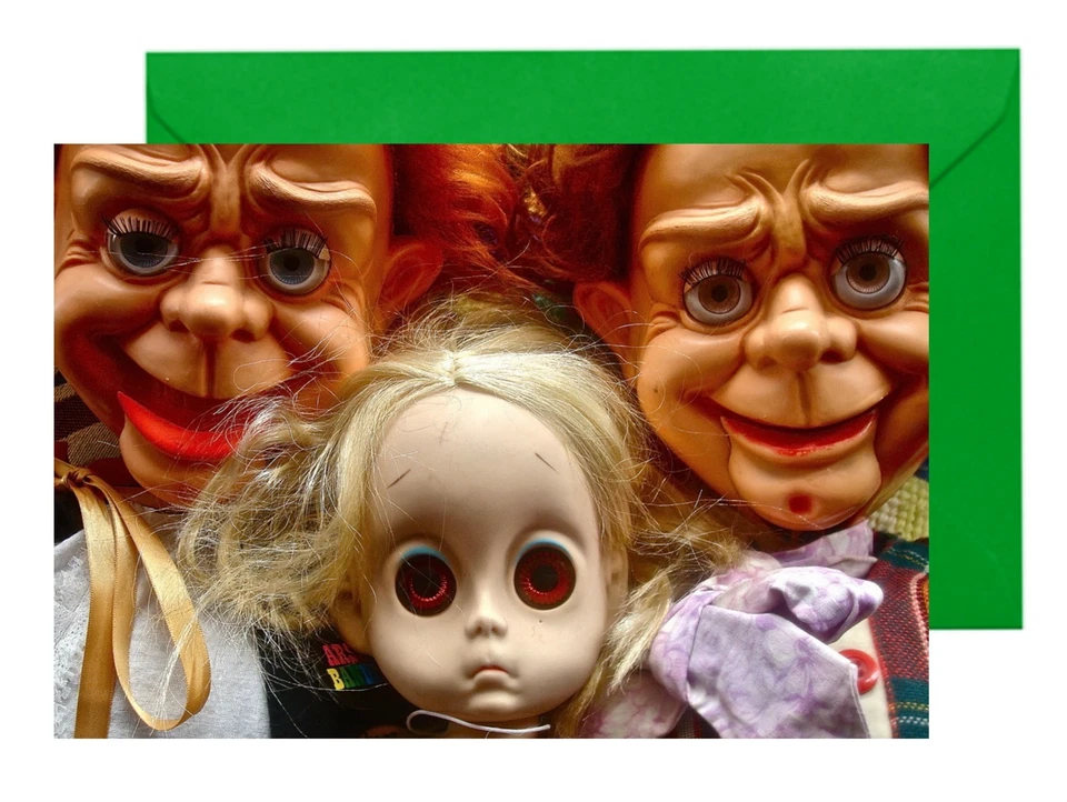 VENTRILOQUIST DUMMY MR PARLANCHIN / DOLL WITH NO NAME BLANK TOY GREETINGS CARD