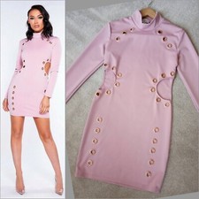Women's Cut-out Sides Eyelets Mini Party Dress size S UK 8 New