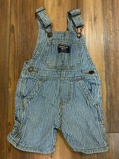 4 lot OshKosh Bgosh Vestbak shorts/overalls striped plaid overalls Size 12 M