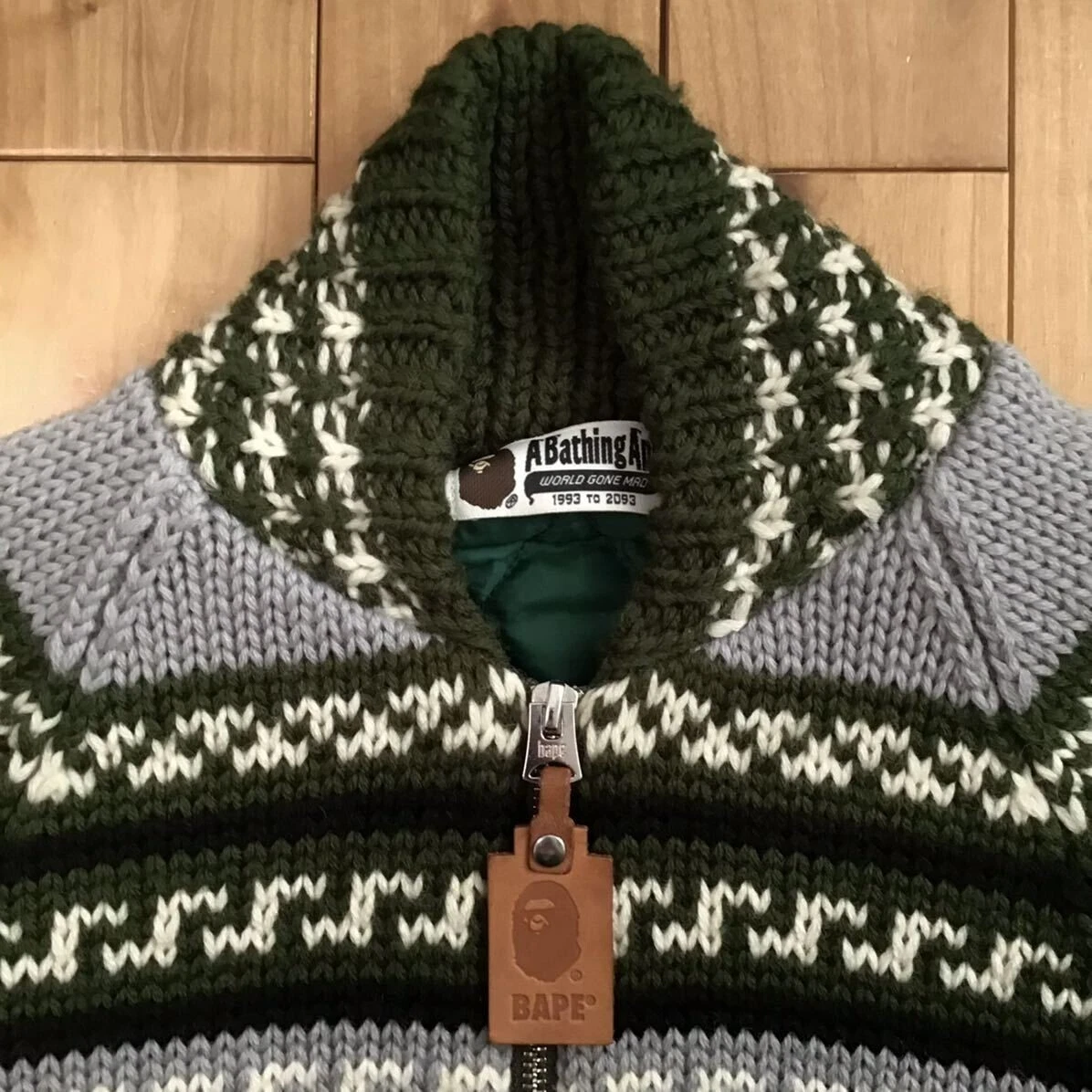 A BATHING APE (BAPE) BAPE Cauchin maglia giacca una testa di scimmia da bagno NIGO buone condizioni Giappone taglia M