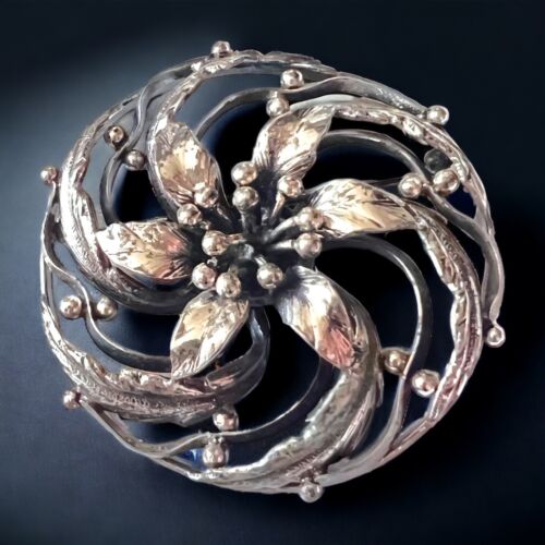 Vintage Signed Joseff of Hollywood Silver Flower Brooch (Verified Authentic) 30s - Photo 1 sur 9