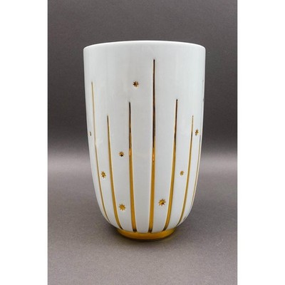 L'objet Made of Stars White Gold Porcelain Large Vase 10''