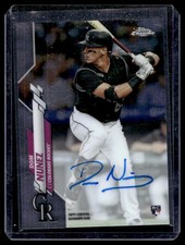 2020 Topps Chrome Rookie Autographs Dom Nunez RC Auto Colorado Rockies