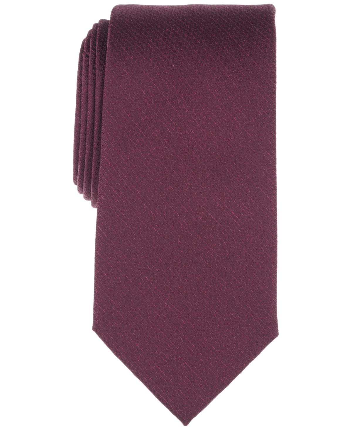 Michael Kors Mens Dunbar Solid Micro Pattern Tie Burgundy OS 3890₽