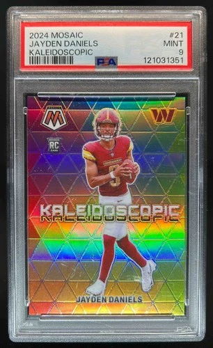 2024 Mosaic Jayden Daniels Kaleidoscopic SP RC #21 Commanders PSA 9