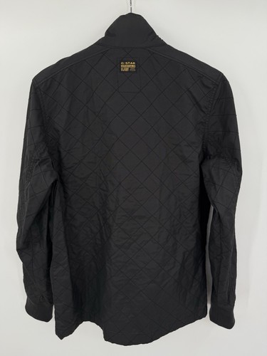 G-Star Raw Jacket Mens Small Arctic Overshirt Quilted Military Pocket Black - Picture 2 of 8