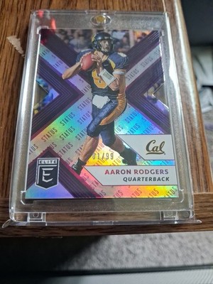 2018 Elite Draft Picks Status Aaron Rodgers Purple Die-Cut 01/99 #2  Bookend