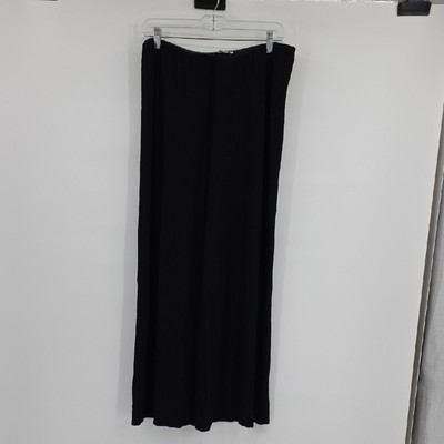 MaxMara Black Ribbed Wide Leg Effortless Style Pants Trousers Size 12
