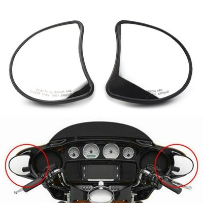 Fairing Mount Side Rear Mirrors Fit Harley Electra Glide FLHT FLHTK FLHTCU 96-13