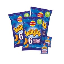 3x Walkers Wotsits Cheese Multipack Snacks Crisps 6 x 16.5g