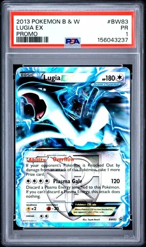2013 POKEMON BLACK & WHITE PROMO #BW83 LUGIA EX PSA 1   Pop 21