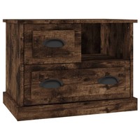 Nachttisch RäUchereiche 60X39X45 Cm Nachtkonsole Nachtschrank