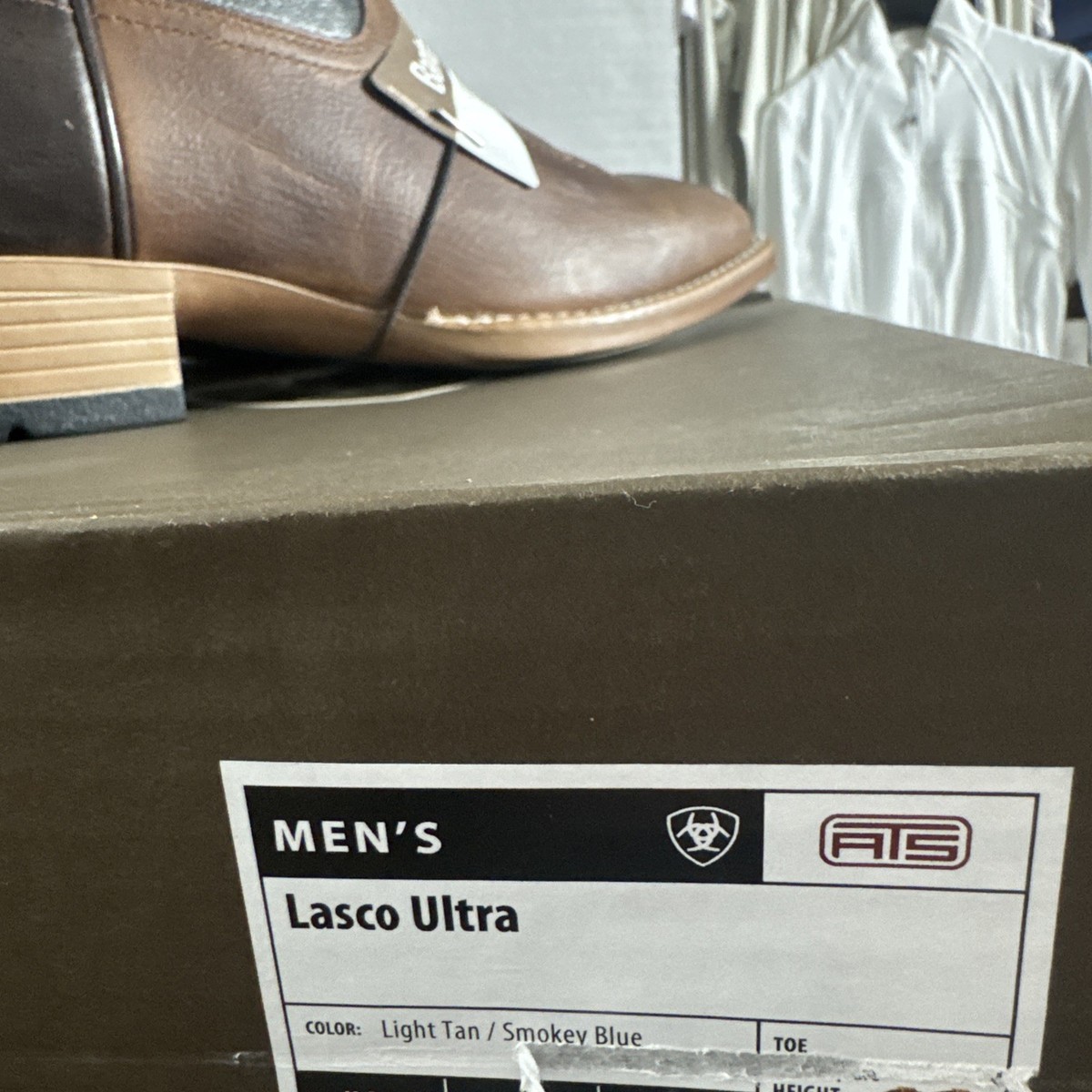 Ariat Men’s Lasco Ultra Cowboy Boots Size 9/9.5 EE Wide New Retail $240 Men main image 2