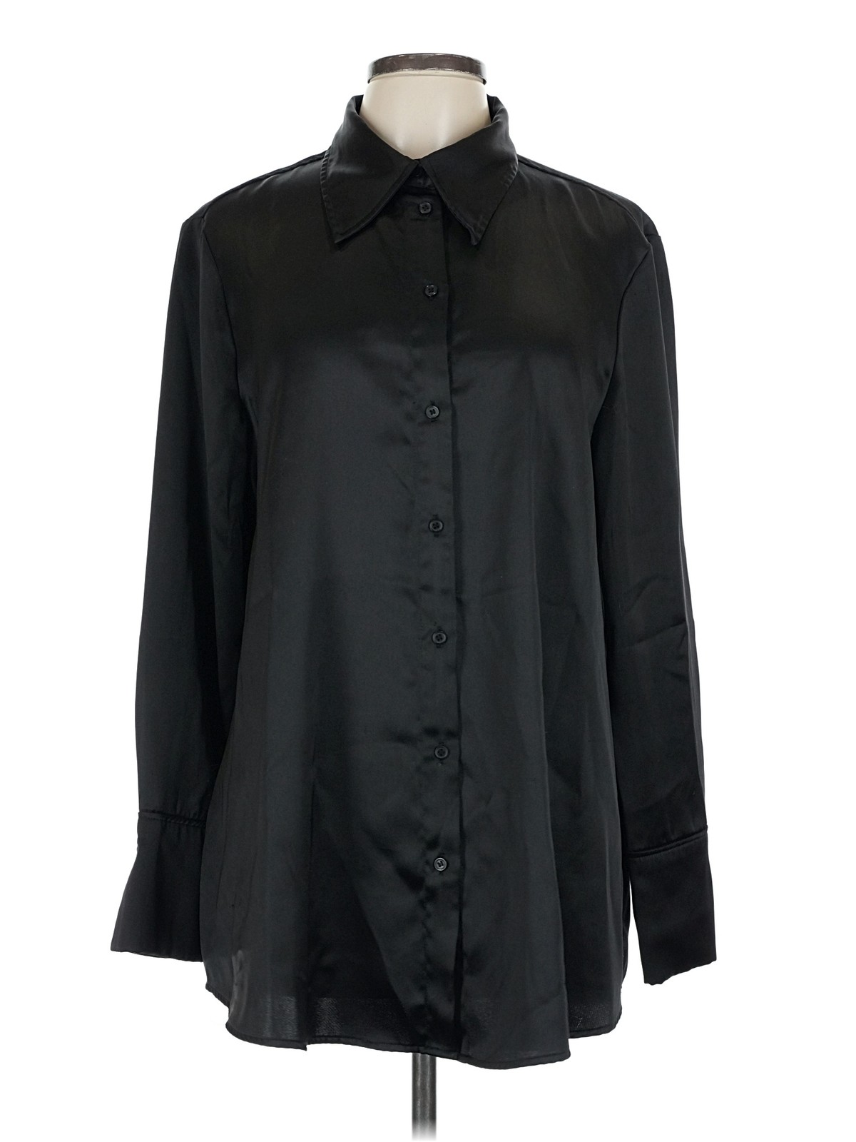 H&M Women Black Long Sleeve Blouse L