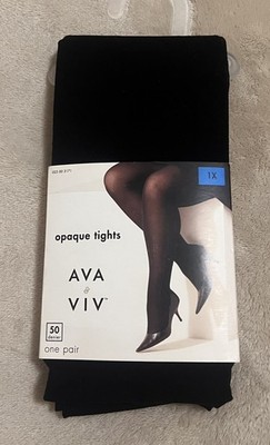 Ava & Viv Opaque Tights Ebony 1X