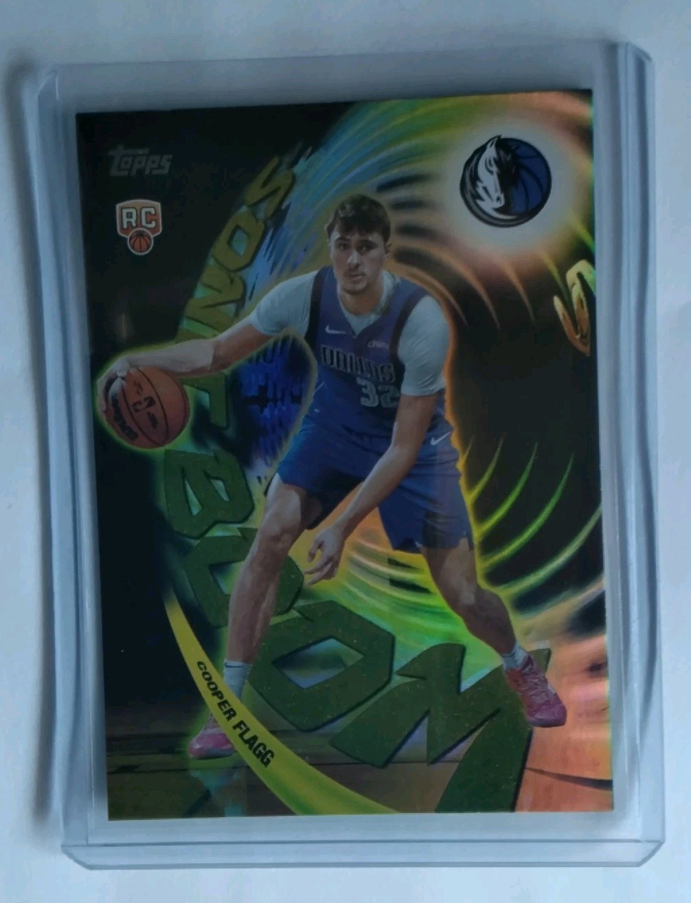 2025-26 Topps SONIC BOOM RC SSP Card # SB-18 COOPER FLAGG DALLAS MAVERICKS 