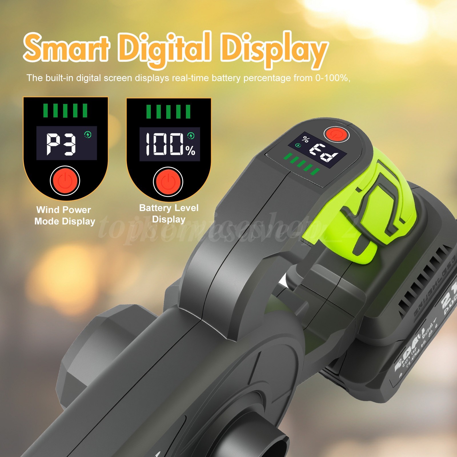 21V 2-in-1 Cordless Leaf Blower 110MPH/300CFM with 2 Batteries 6.0Ah NEW 33.78in