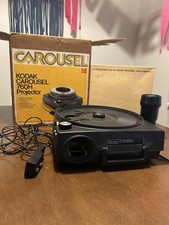 Kodak Carousel 760H Autofocus Slide Projector Zoom Lens Remote Tray As-Is Box