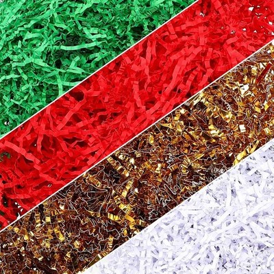 2 LB Crinkle Cut Paper Shred Filler Christmas Gift Basket Filler Grass Box