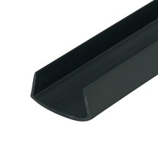 Outwater Plastics Black 1" Styrene Plastic U-Channel/C-Channel 36 Inch Lengths