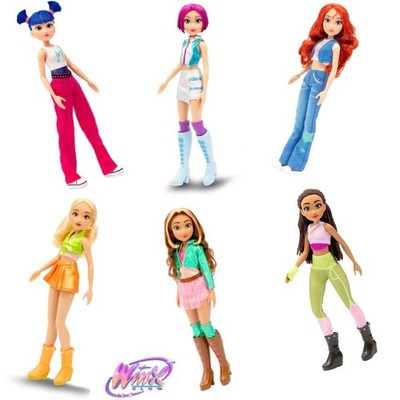 sachin and babi light blue dress Winx Club Fashion Doll Iconic Outfit Articulated Figure Bloom Stella Flora  Tecna