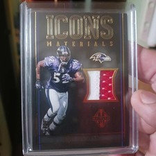 2017 Panini Majestic - Icons Materials Ray Lewis #IM-12 Red /15 (MEM)