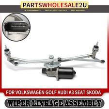 Motor limpiaparabrisas delantero y conjunto de acoplamiento con motor para VW Jetta Golf Beetle Audi A3