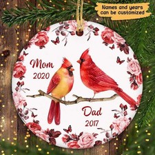 Personalized Memory Ornament, Memorial Christmas Ornament, Christmas from Hea...