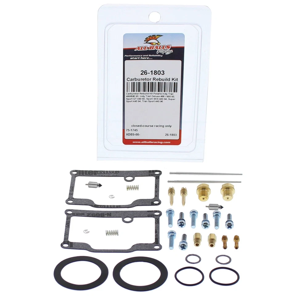 New All Balls Carburetor Rebuild Kit for Polaris Indy Trail Deluxe 488/500 93 Foto 3 de 4