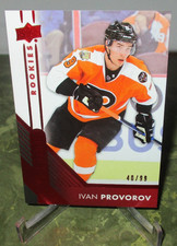 2016-17 Upper Deck Overtime Ivan Provorov Rookie RC /99 Red Foil Parallel SP UD