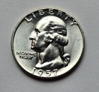 1957-D Gem Brilliant Uncirculated Washington Silver Quarter Coin
