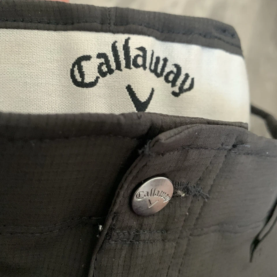 "Pantalones cortos de golf Callaway para hombre talla 38 negros con un bolsillo de carga 9"" entrepierna elástica" Foto 2 de 4