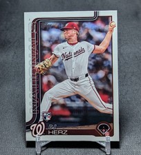 DJ Herz Rookie RC 2025 Topps Series 1 Baseball Card #287 Washington Nationals
