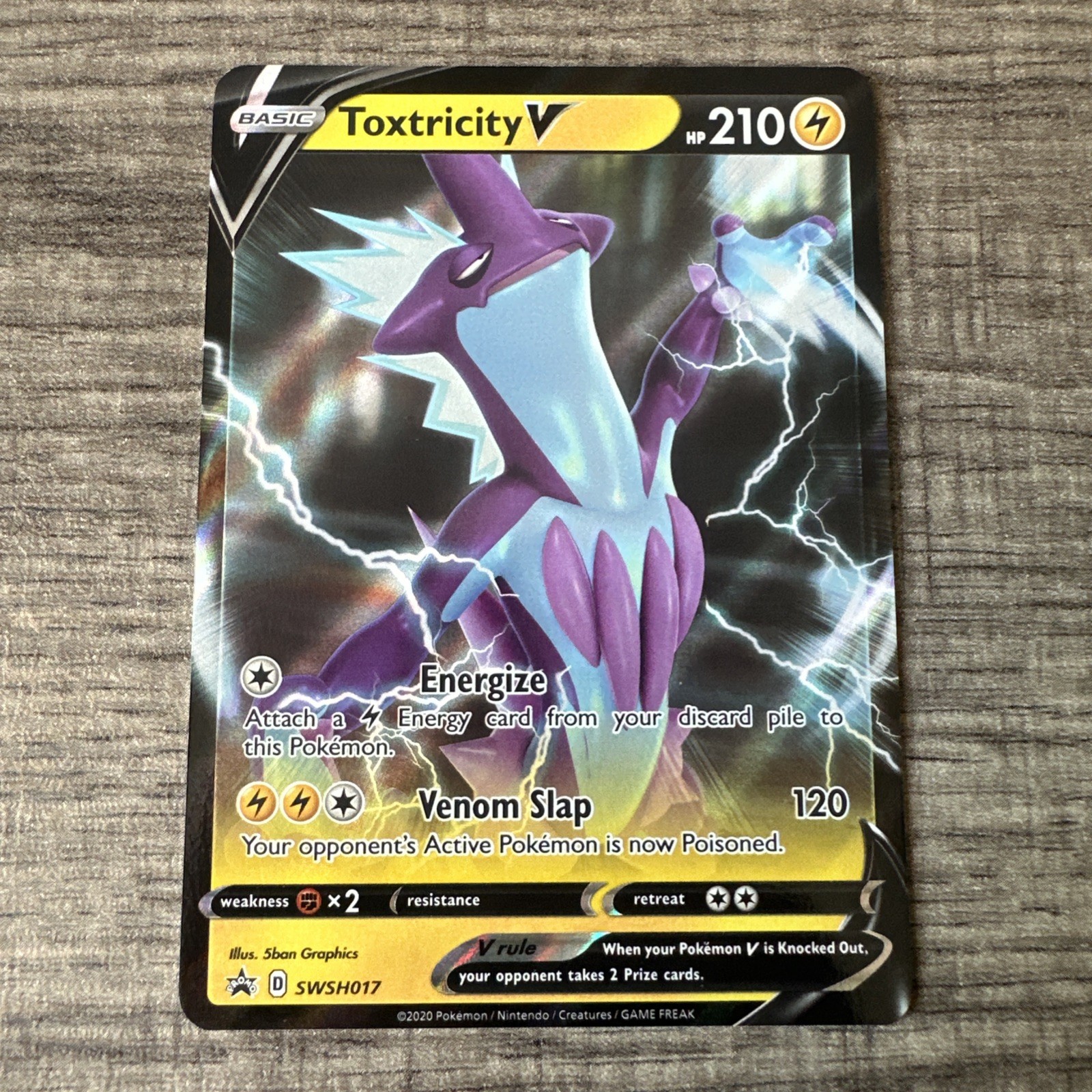Pokemon TCG Toxtricity V SWSH017 Sword & Shield Promo NM