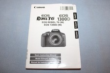 Canon Rebel T6 1300D Manual in English, French and Spanish - Excellent Condition