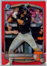 2025 Bowman Draft Dean Curley #BDC-129 College Variation Red /5 Guardians