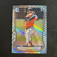 2026 Bowman Chrome Reptilian Refractor RARE BCP-30 Alimber Santa, Houston Astros