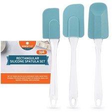 3-9pk Silicone Rectangular Silicone Spatula Set Baking Cooking Scraper Tools