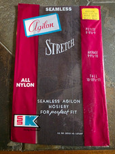 NIP Vintage Kresge Seamless Agilon Stretch Stockings 9-91/2-10 Average Nude Heel